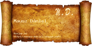 Mausz Dániel névjegykártya